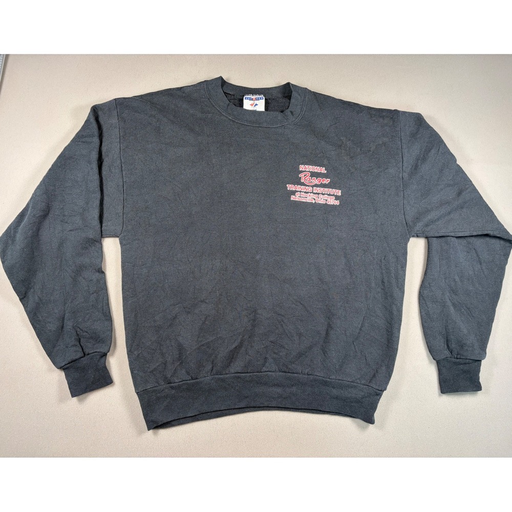 Vintage National Ranger Training Institute Nublend Jerzees Sweatshirt Black M